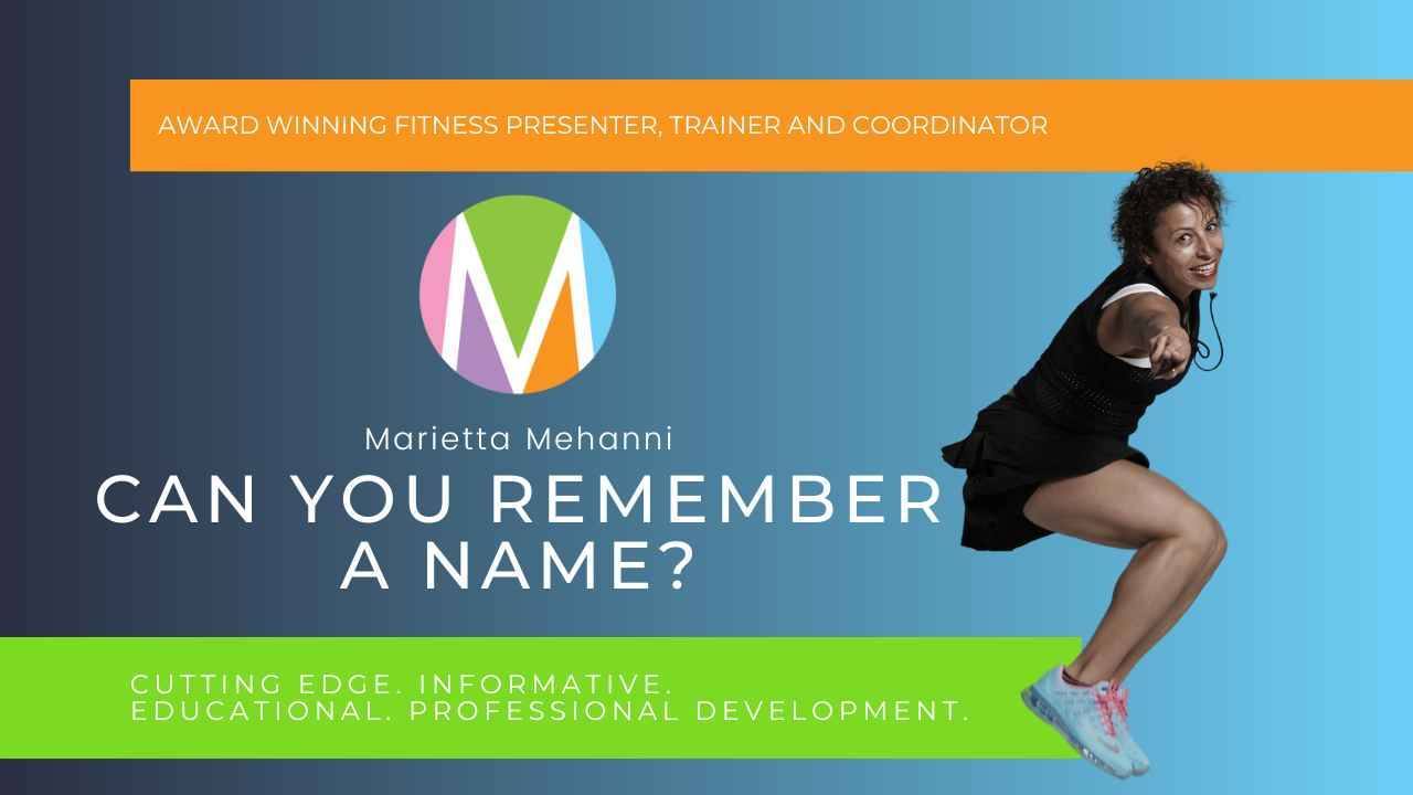 Can you remember a name, group fitness instructors, marietta mehanni