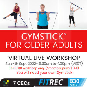 Gymstick Older Adults Virtual workshop Resistance training group fitness personal training Strength balance coordination