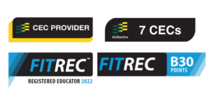 Fitrec and AusActive 7 CEC's