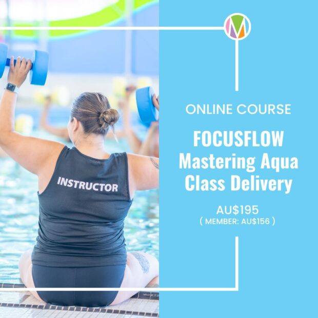 FocusFlow - Mastering Aqua Class Delivery, Online Aqua Instructor Course, Featuring Marietta Mehanni and Maria Teresa Stone, Master Aqua instruction verbal and non verbal cueing to enhance class engagement