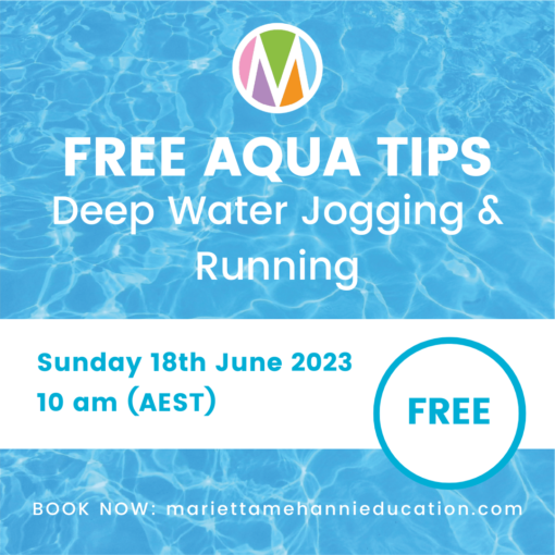 Aqua Tips Seminar Deep water jogging and running, Marietta Mehanni aqua expert group fitness guru