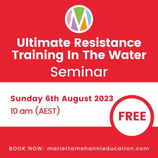 Resistance training in the water, aqua Gymstick, free aqua fitness seminar, group fitness, marietta mehanni, water workouts